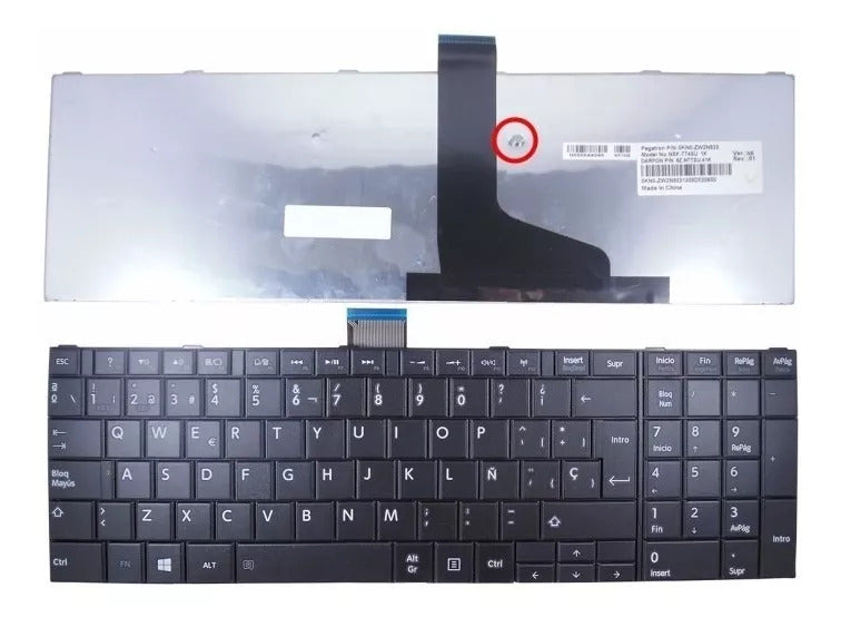 Teclado Toshiba L850 C850 C855 L855 C870 Español Inst. S/c