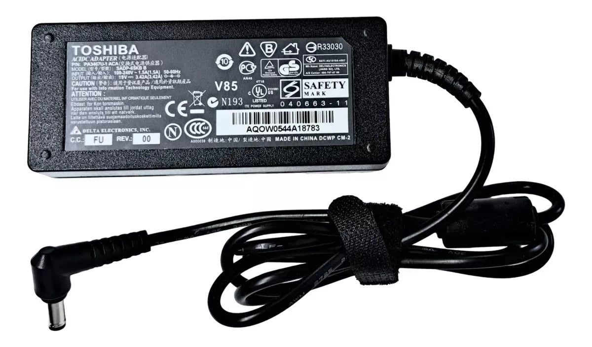 Cargador Notebook Toshiba 19v 3.42a 65w