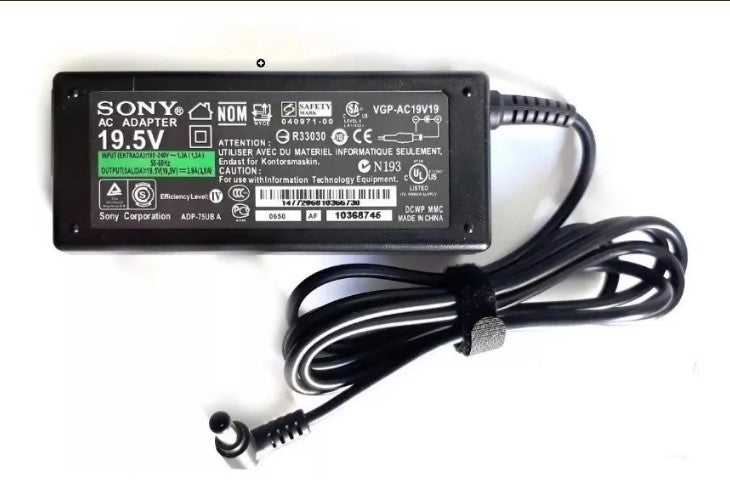 Cargador Notebook Sony Vaio Original 19,5v 3,9a Vng Pcg Vpc